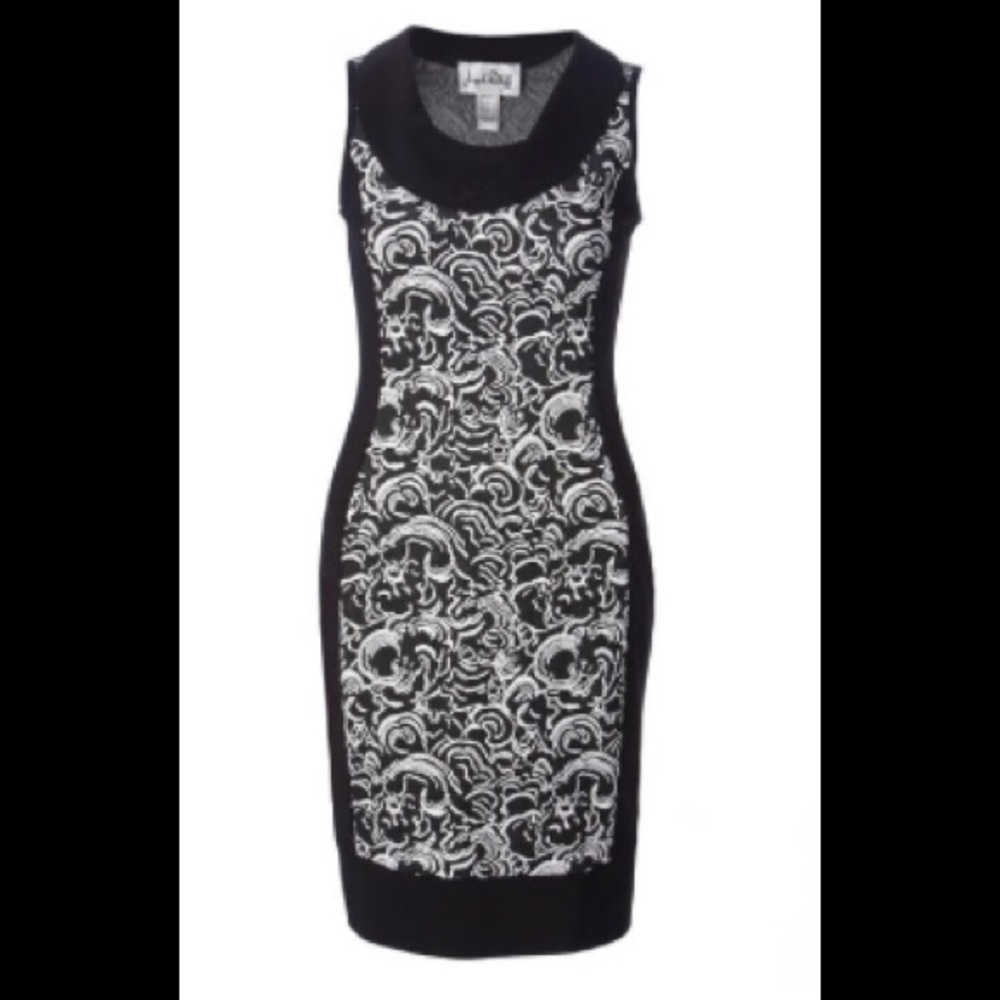 NWT Joseph Ribkoff flattering cowlneck dress.Sz 10